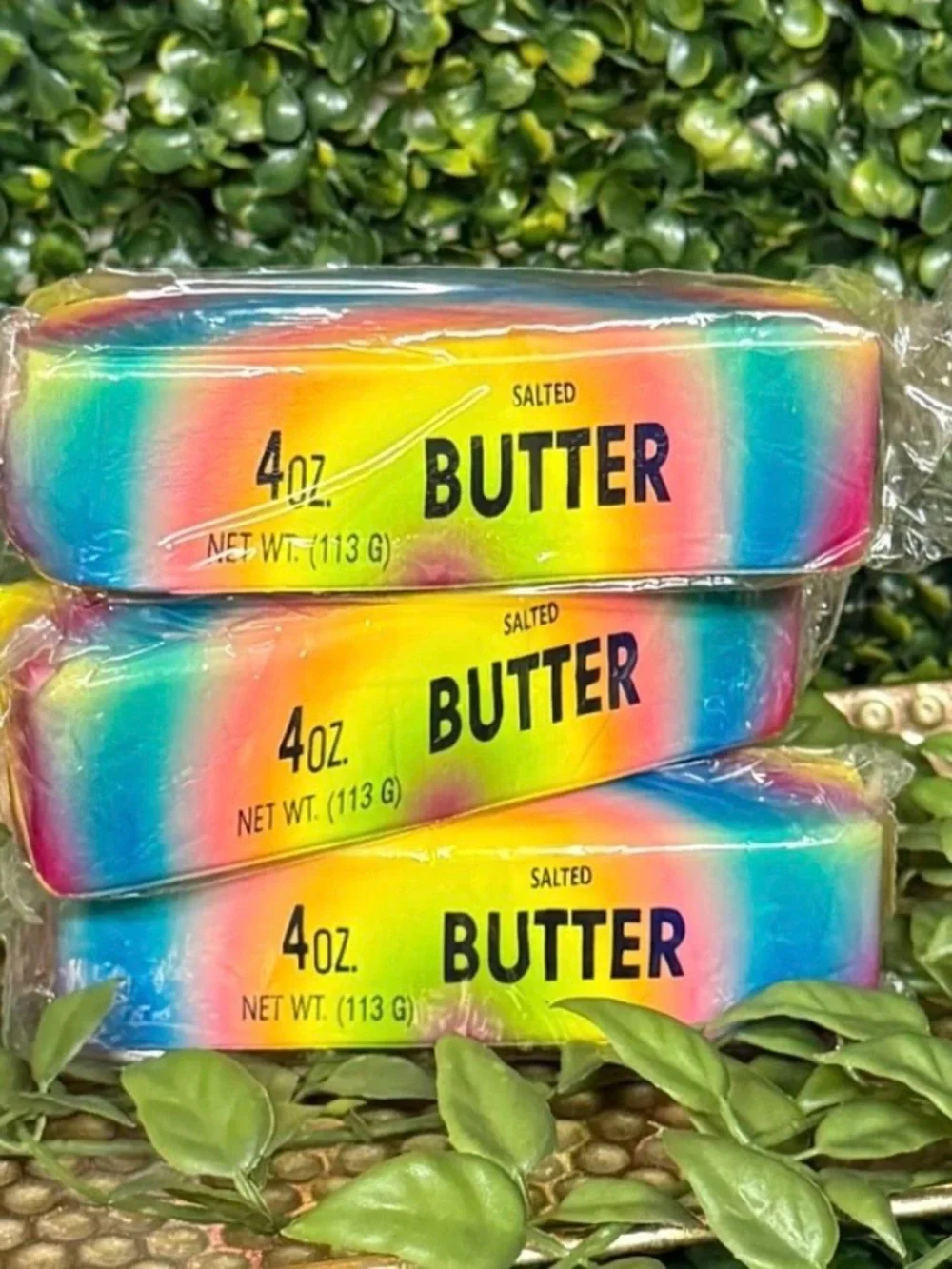 Salted Rainbow Butter Squish toy fidget - Multicolor